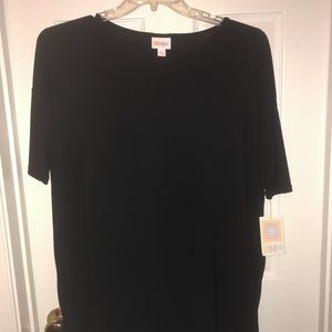 Solid black Lularoe Irma -NWT